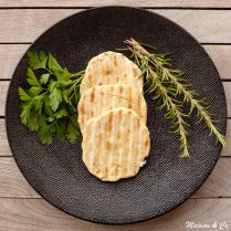 Petits pains plats aux fines herbes (flatbreads de Jamie Oliver)